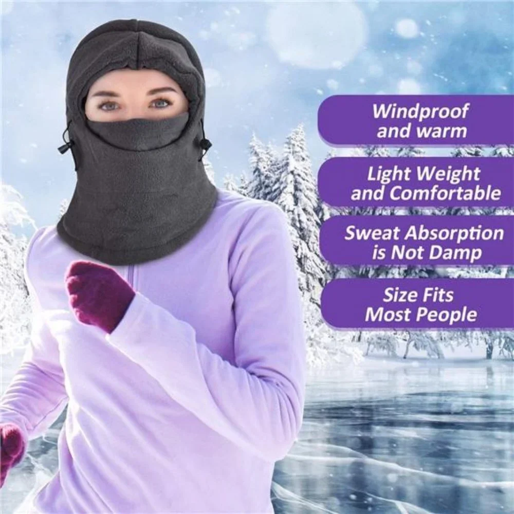 3 Pieces Thicken Winter Hood Headwear Windproof Ski Face Coverings Unisex